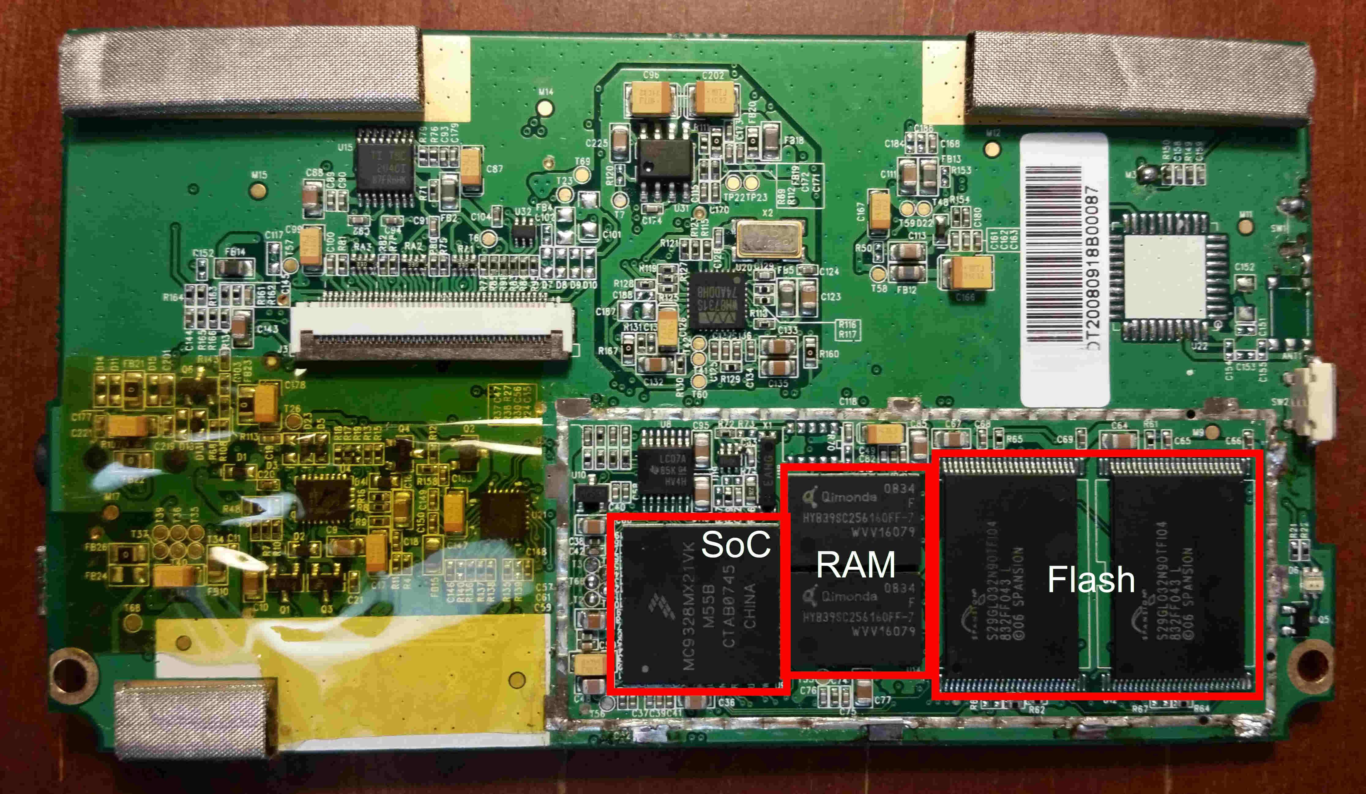 PCB with RF shield removed